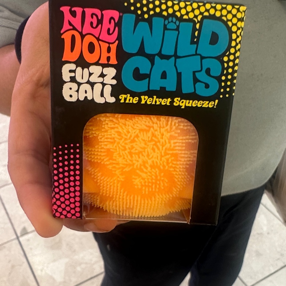 NEEDOH Wild Cats Orange Fuzz Ball Cat Toy